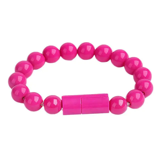 Bead Bracelet USB Charging Cord