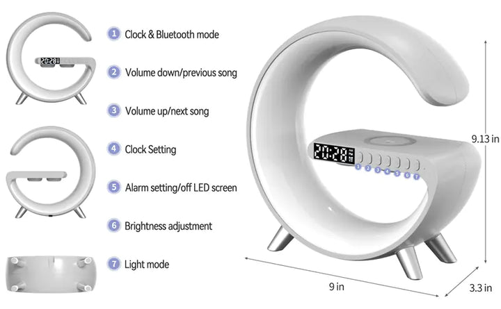 Multifunction Wireless Charging Pad & Stand with RGB Light