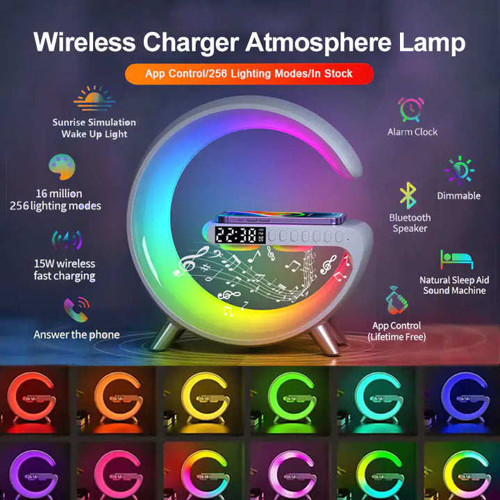 Multifunction Wireless Charging Pad & Stand with RGB Light